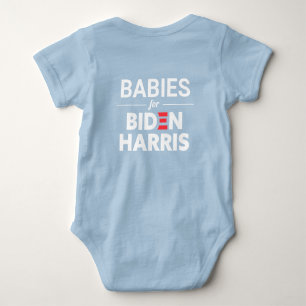 Body Para Bebê Bebês para Biden Harris Texto Personalizado Azul