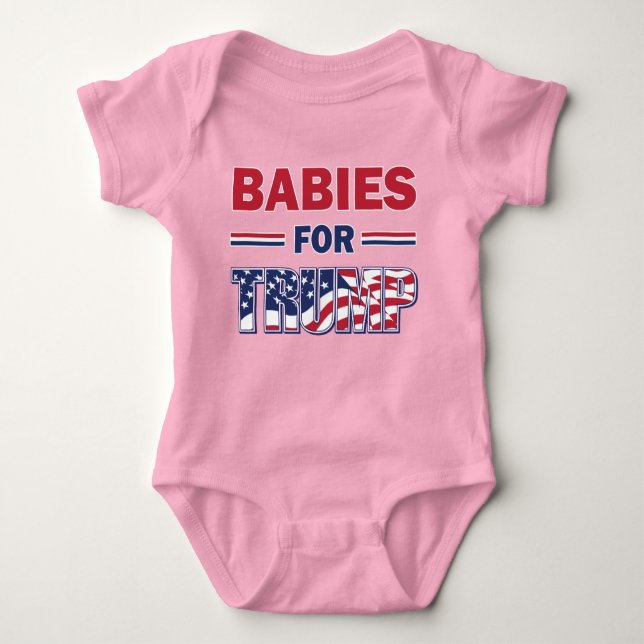 Body Para Bebê Bebês para Trump (Frente)