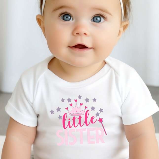 Body Para Bebê Bebezinha Irmãzinha (Little Sister Baby Shirt)