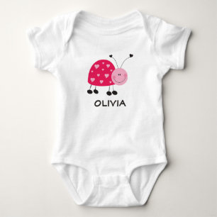 Body Para Bebê Bebybug Bebê Jersey, de cor rosa