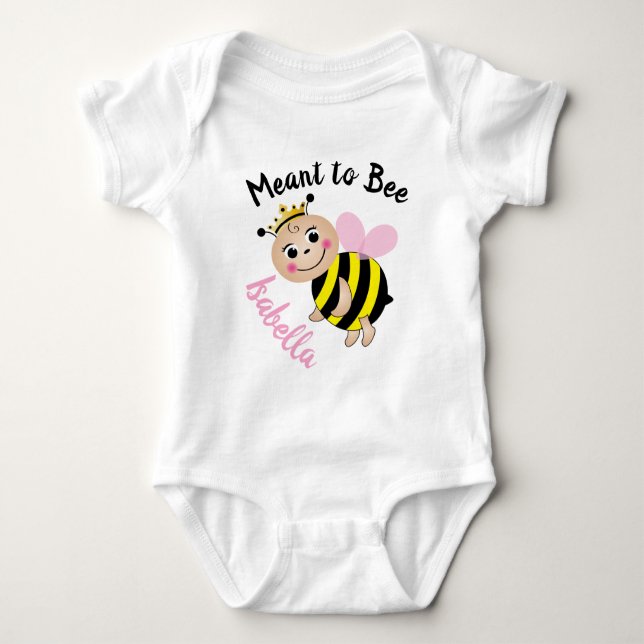 Body Para Bebê Bee Baby Girl Pink (Frente)