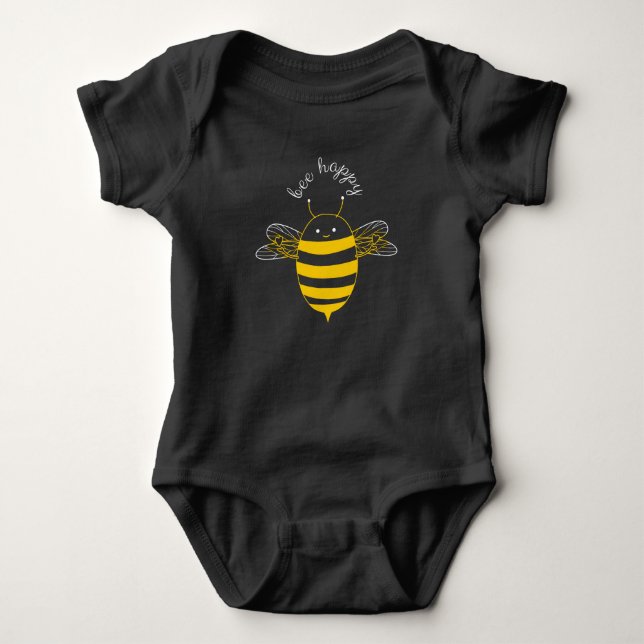 Body Para Bebê Bee Happy (Frente)