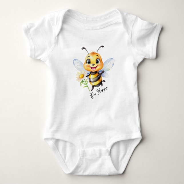 Body Para Bebê Bee Happy (Frente)