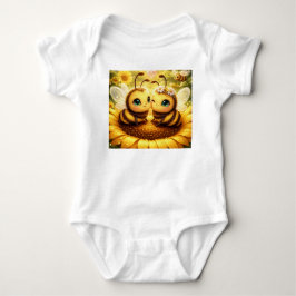 Body Para Bebê BEE Mine Sunflower