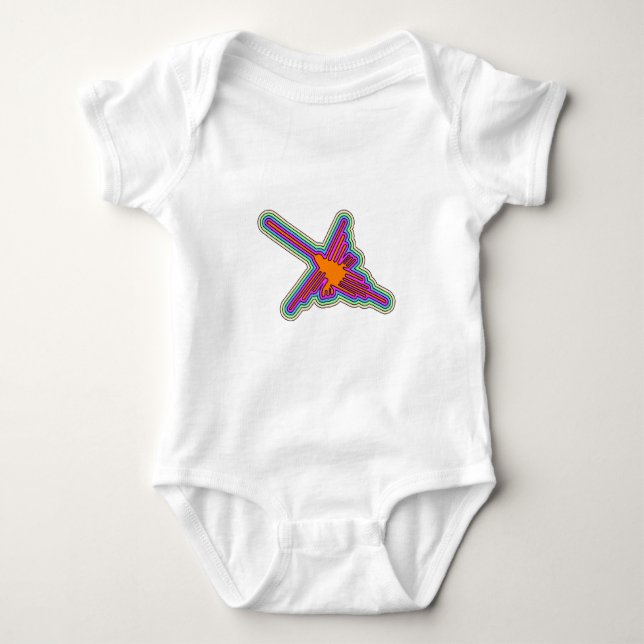 Body Para Bebê Beija-flor de Nazca Desenho Peru (Frente)
