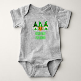 Body Para Bebê Beije Me Eu Sou Irlandês Dia de São Patrício Gnome