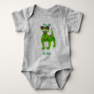 Body Para Bebê Beije-me, mim são t-shirt irlandês do filhote de