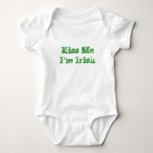 Body Para Bebê Beije-me, sou irlandês