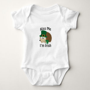 Body Para Bebê Beije-me Sou Irlandês Hedgehog