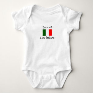 Body Para Bebê Beije-Me! Sou italiano (garota)