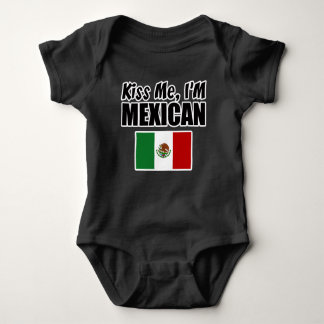 Body Para Bebê Beije-me, sou o "Baby Jersey" mexicano
