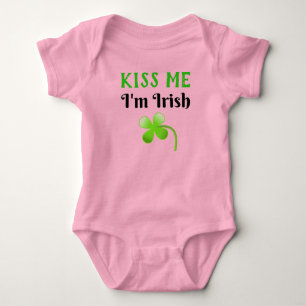 Body Para Bebê Beije-me, sou Rua irlandesa.