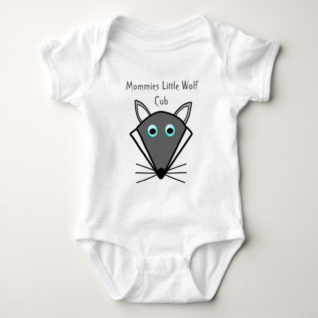 Body Para Bebê Beijo-Bebê Personalizado do Lobo das Bruxas (Frente)