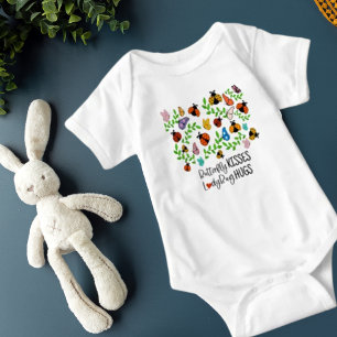 Body Para Bebê Beijos de Borboleta, Abraços de Joaninha