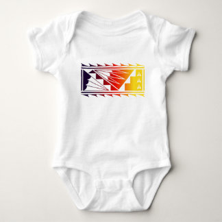 Body Para Bebê Bela Benção - Preto/Amarelo/Vermelho -