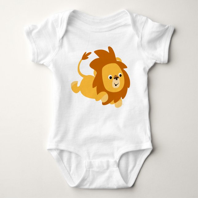 Body Para Bebê Bela Cartoon Gamboling Lion Baby (Frente)