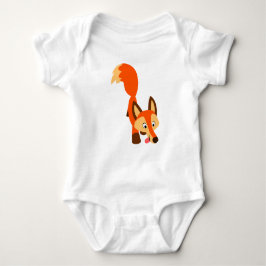 Body Para Bebê Bela Cartoon Inquisitiva Fox Baby Bodycase