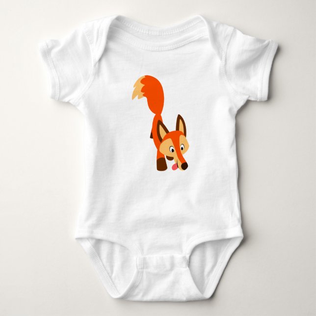 Body Para Bebê Bela Cartoon Inquisitiva Fox Baby Bodycase (Frente)