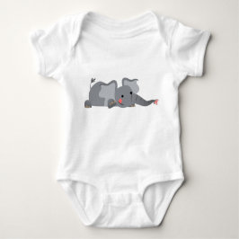 Body Para Bebê Bela Cartoon Sneaky Elephant Baby