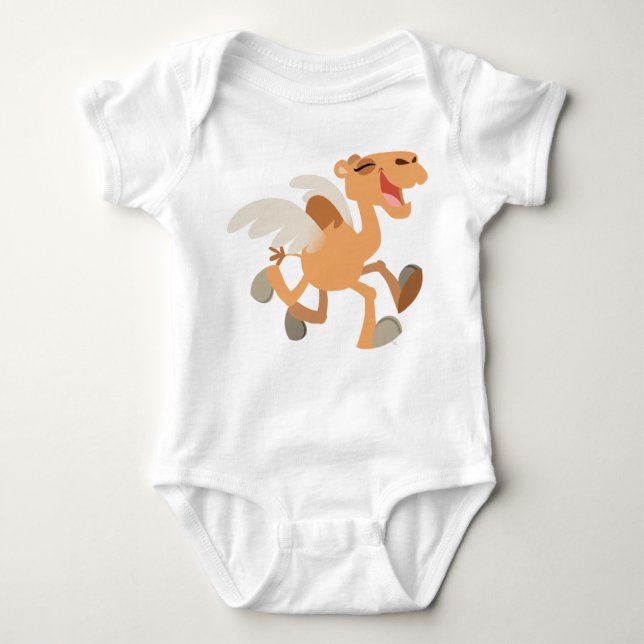 Body Para Bebê Bela Cartoon Winged Camel Baby (Frente)