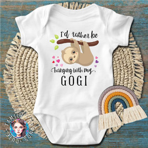 Body Para Bebê Bela Sloth, Eu Preferencialmente Ficar Com Meu Gog