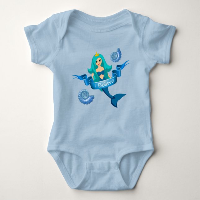 Body Para Bebê Believe in Mermaid Princess (Frente)