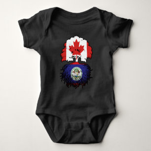 Body Para Bebê Belize Belizean Canada Tree Roots Flag