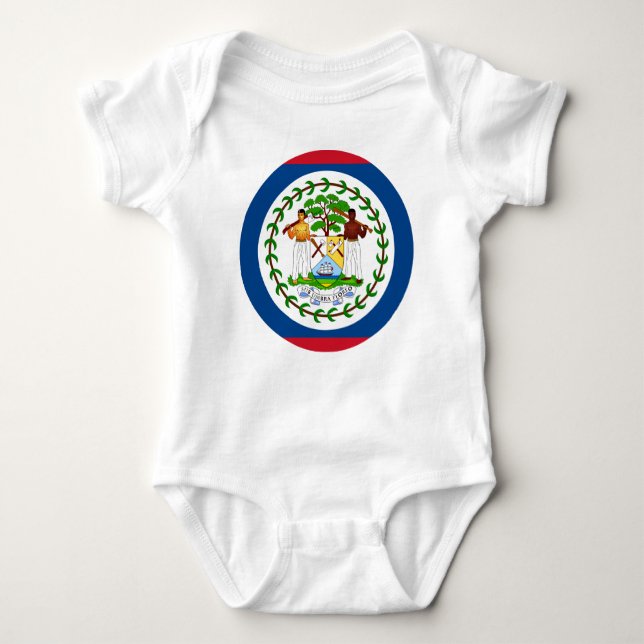 Body Para Bebê Belize flag Baby Jersey Bodydress (Frente)
