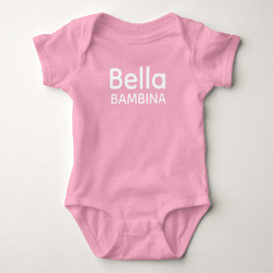 Body Para Bebê Bella Bambina Italiana Siciliana
