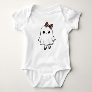Body Para Bebê Bella Boo – Bodysuit de Fantasminha de Halloween F