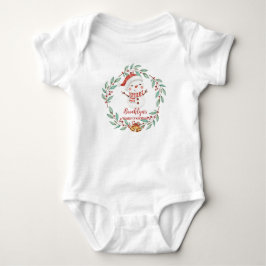 Body Para Bebê Belo Boneco de Neve Natal Inverno Onederland Anive