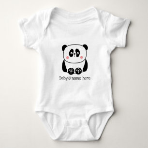 Body Para Bebê Belo panda personalizado de biqueira