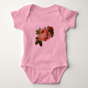 Body Para Bebê Belos Rosas Vintage