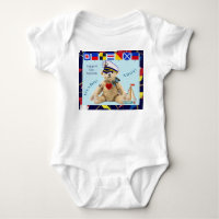 Bem-vindo Bebê Marinheiro Urso Bodysuit