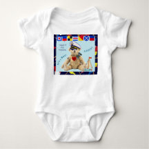 Bem-vindo Bebê Marinheiro Urso Bodysuit