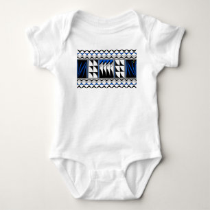 Body Para Bebê Bênçãos de penas em azul