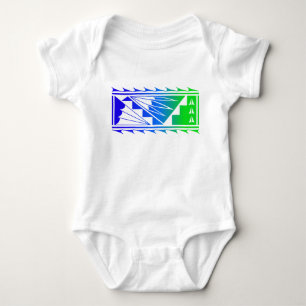 Body Para Bebê Benditos Belos - Azul/Verde -