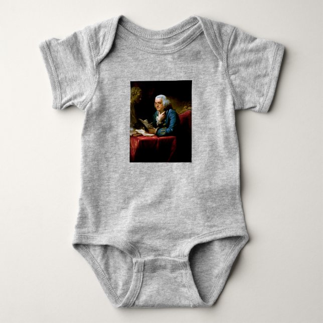 Body Para Bebê Benjamin Franklin, Fundador Inventor Cientista (Frente)