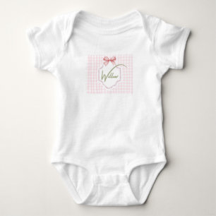 Body Para Bebê Berçário Personalizado de Menina Bebê com Arco e X