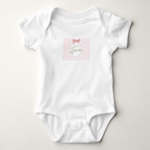 Body Para Bebê Berço Personalizado para Menina Emilia com Laço e