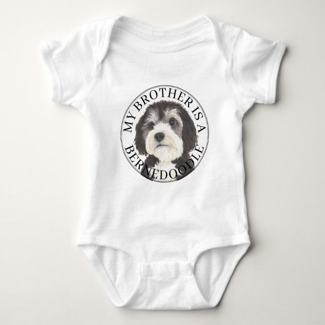 Body Para Bebê Bernedoodle Big Brother (Frente)