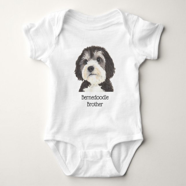 Body Para Bebê Bernedoodle Personalizável (Frente)