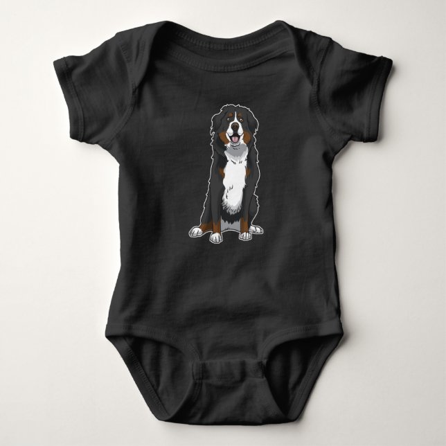 Body Para Bebê Bernese Mountain Dog Idea (Frente)
