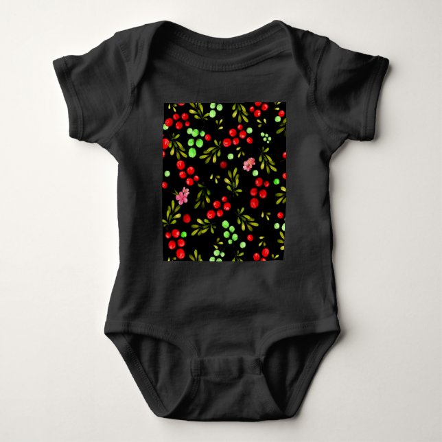 Body Para Bebê Berries Pattern (Frente)