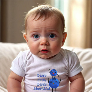 Body Para Bebê Berry Blue-Bonito: Adorável Bebê de Amorango Azul