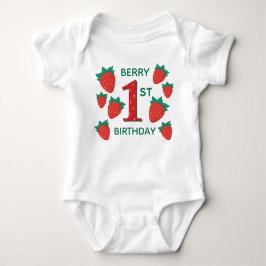 Body Para Bebê Berry First Birthday Strawberry Baby Outfit