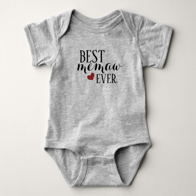 Body Para Bebê Best Memaw alguma vez Toddler Fine Jersey T Shirt (Frente)