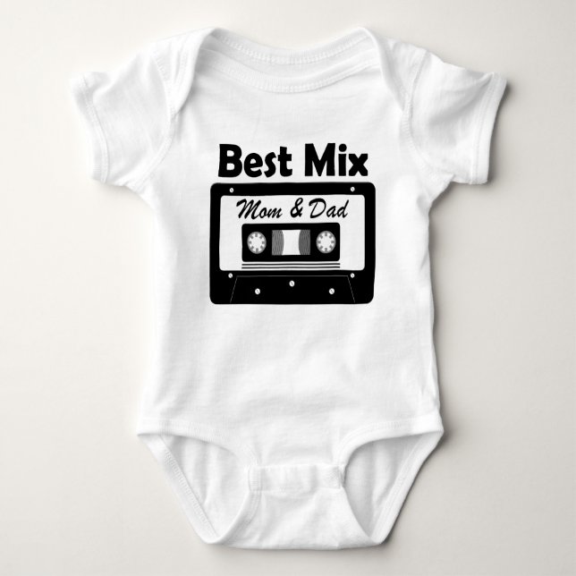 Body Para Bebê Best Mix Mom and Dad Baby Shower Gift  (Frente)