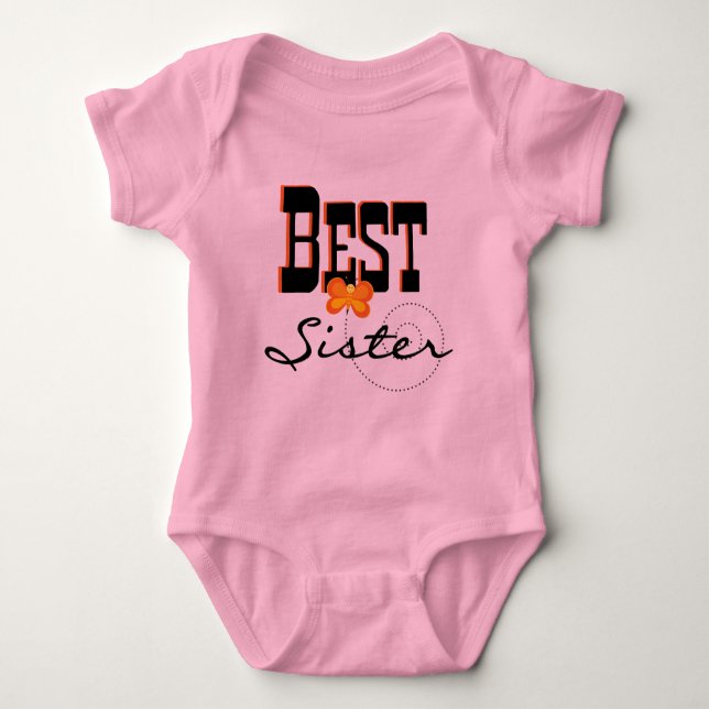 Body Para Bebê Best Sister T-shirts e presentes (Frente)