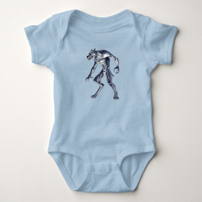 Body Para Bebê Besta Criptid Dogman (Frente)